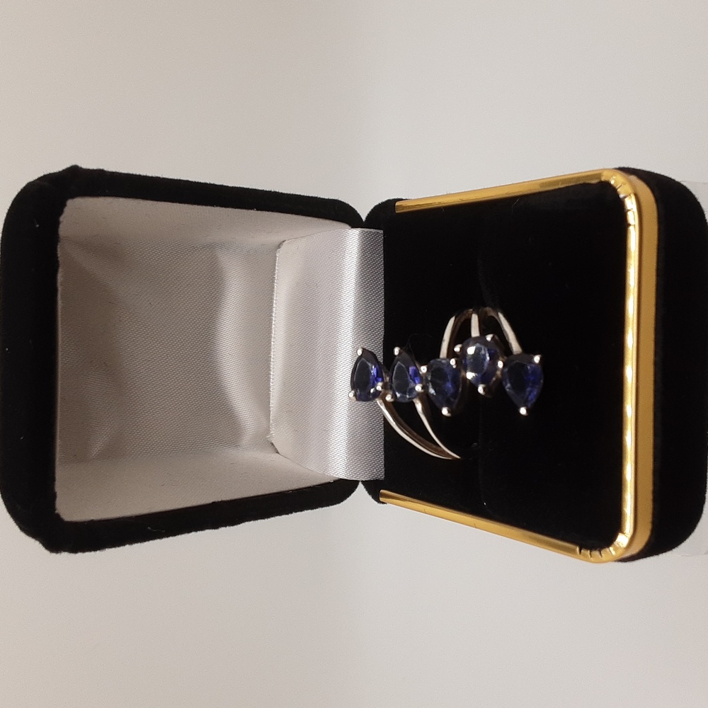 Sterling Silver Iolite Multistone Ring